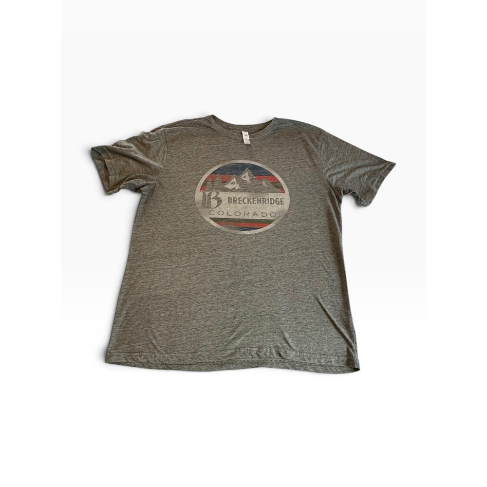 Ouray Sportswear Breckenridge Colorado Tee Mens Large Gray Mountain Graphic